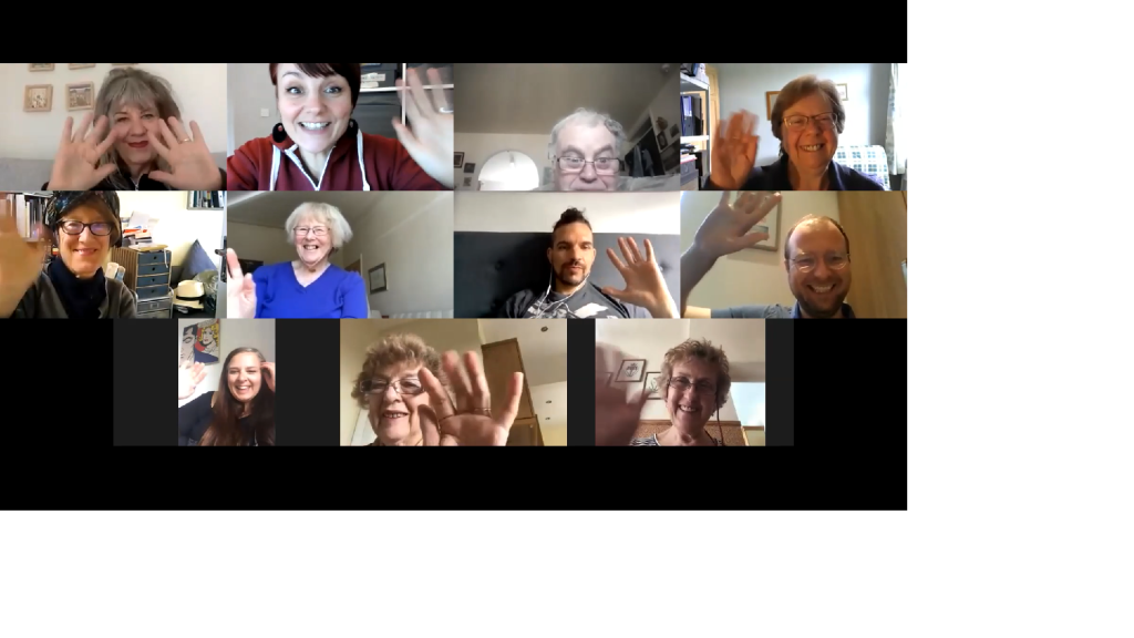 Screenshot showing eleven of the participants in Stories of our lives